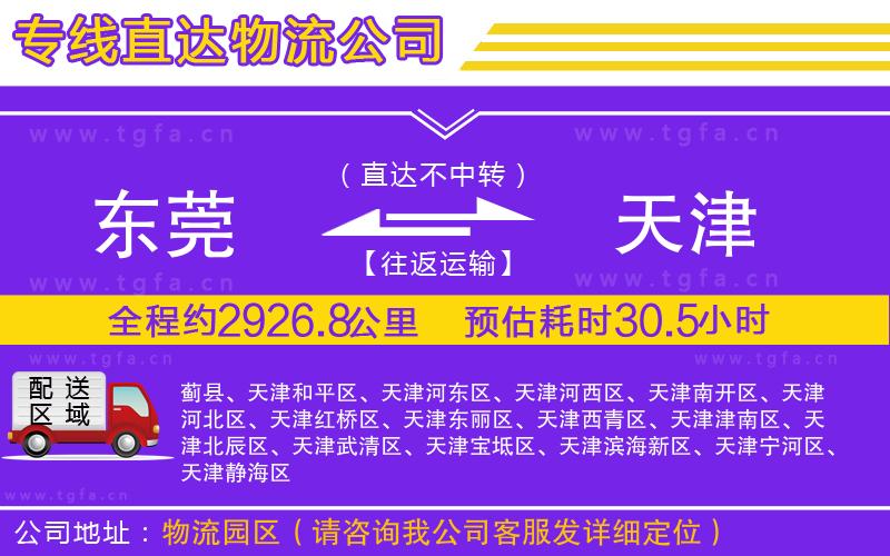 東莞到天津物流專(zhuān)線