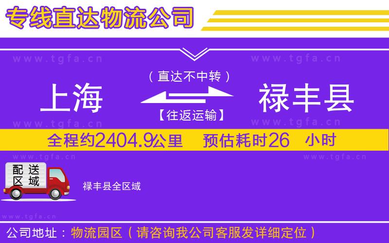 上海到祿豐縣物流專線