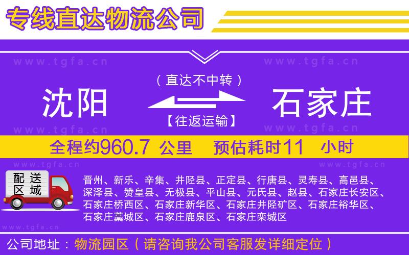 沈陽到石家莊物流專線