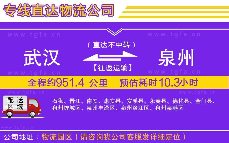 武漢到泉州物流公司