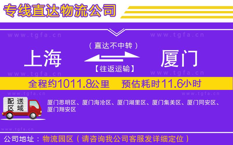 上海到廈門物流公司