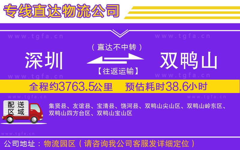 深圳到雙鴨山物流公司