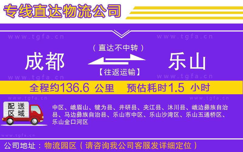 成都到樂山物流公司