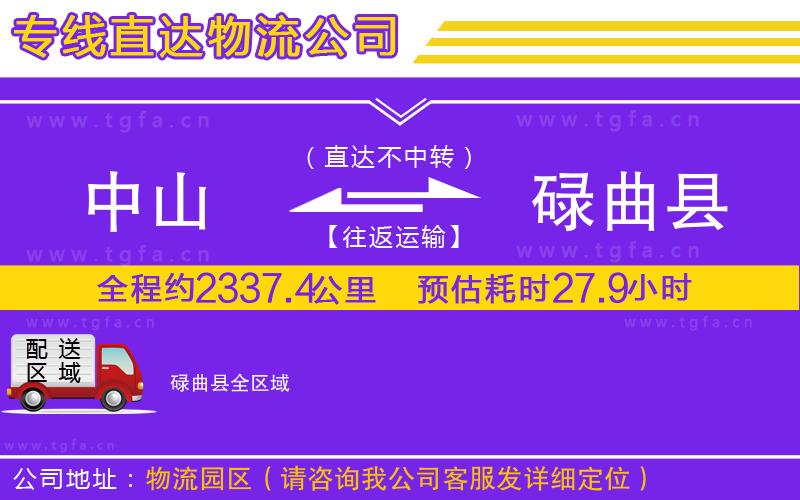 中山到碌曲縣物流公司