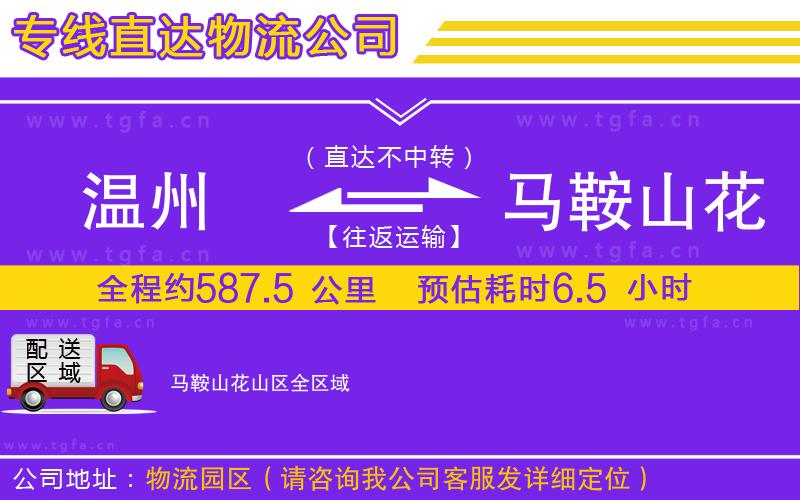 溫州到馬鞍山花山區(qū)物流公司