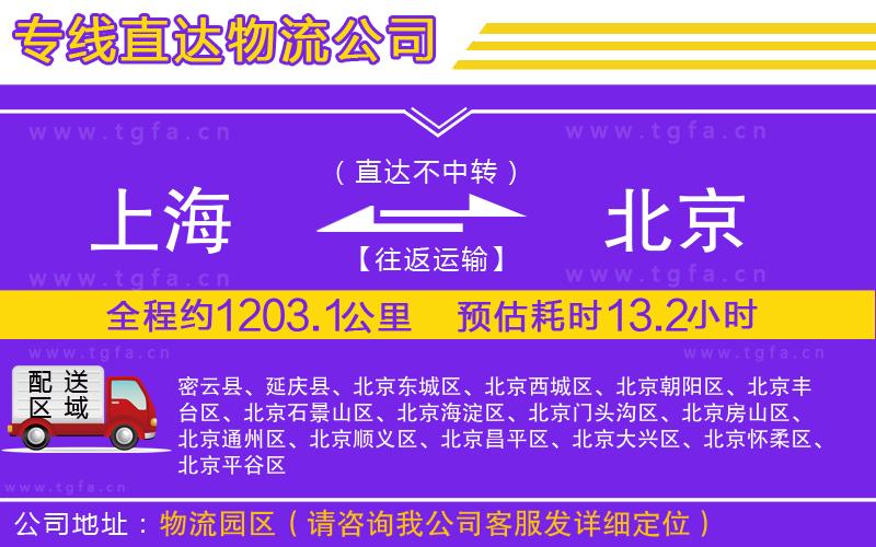 上海到北京物流公司