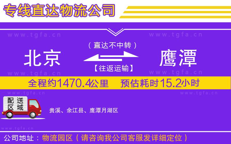北京到鷹潭物流公司