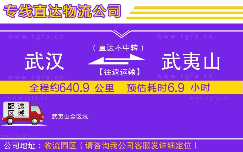 武漢到武夷山物流專線