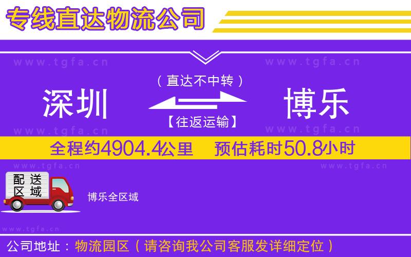 深圳到博樂物流公司
