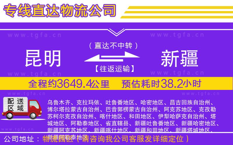 昆明到新疆物流公司