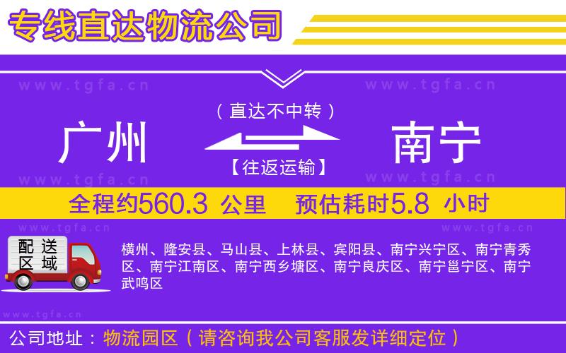 廣州到南寧物流專(zhuān)線(xiàn)