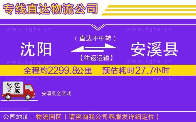 沈陽(yáng)到安溪縣物流專(zhuān)線