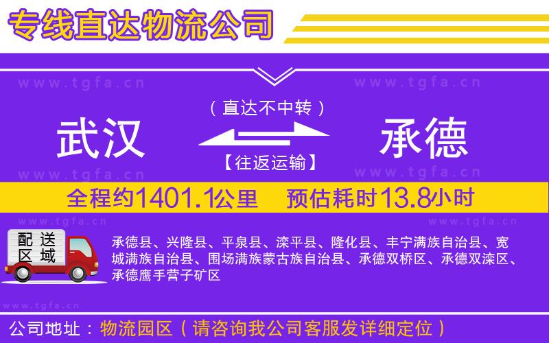 武漢到承德物流專線