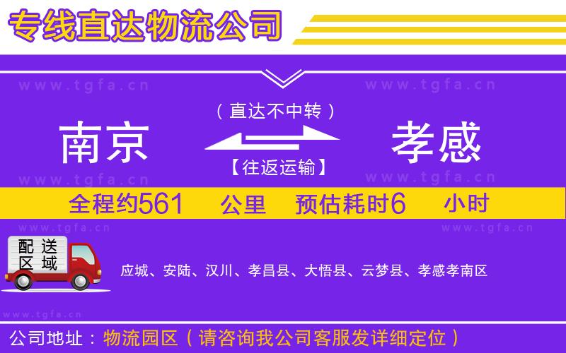 南京到孝感物流公司