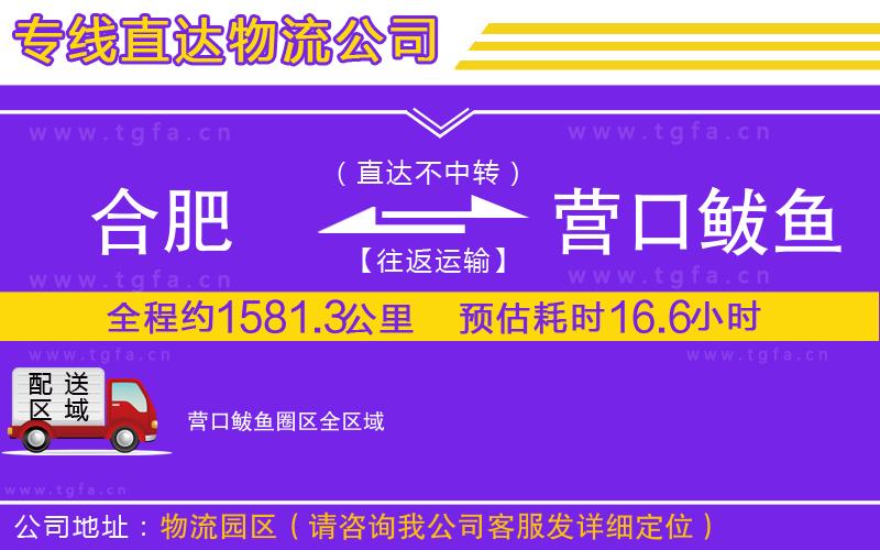 合肥到營口鲅魚圈區(qū)物流公司