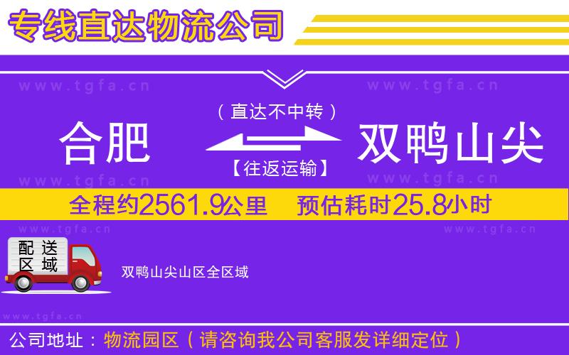 合肥到雙鴨山尖山區(qū)物流公司