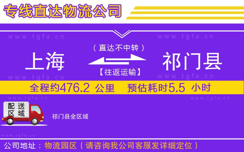 上海到祁門縣物流公司