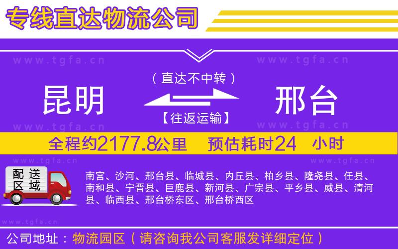 昆明到邢臺物流專線