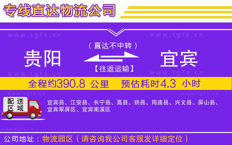 貴陽到宜賓物流專線