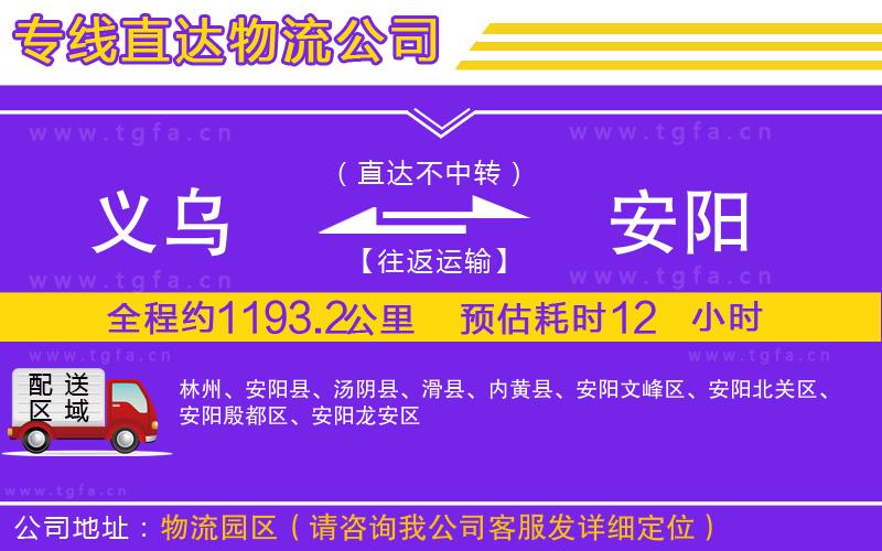 義烏到安陽物流公司