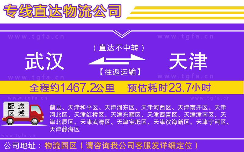 武漢到天津物流專線
