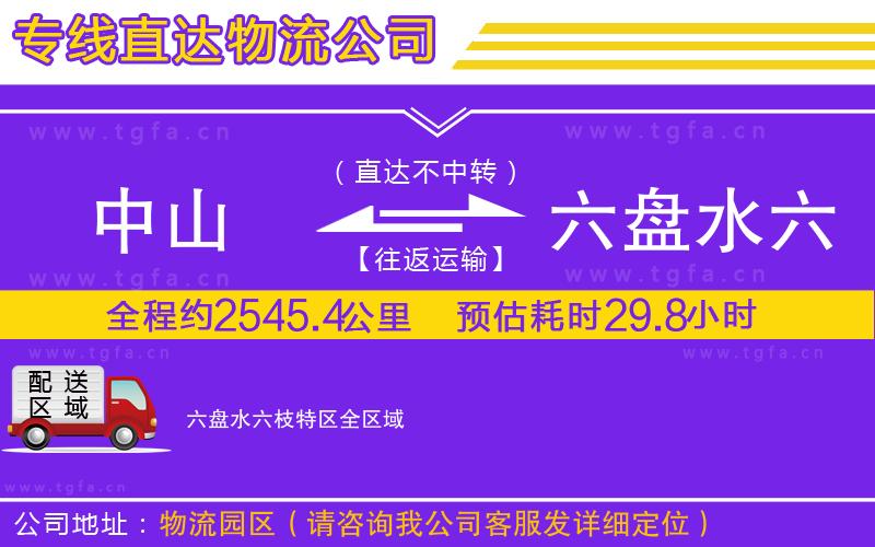 中山到六盤(pán)水六枝特區(qū)物流專線