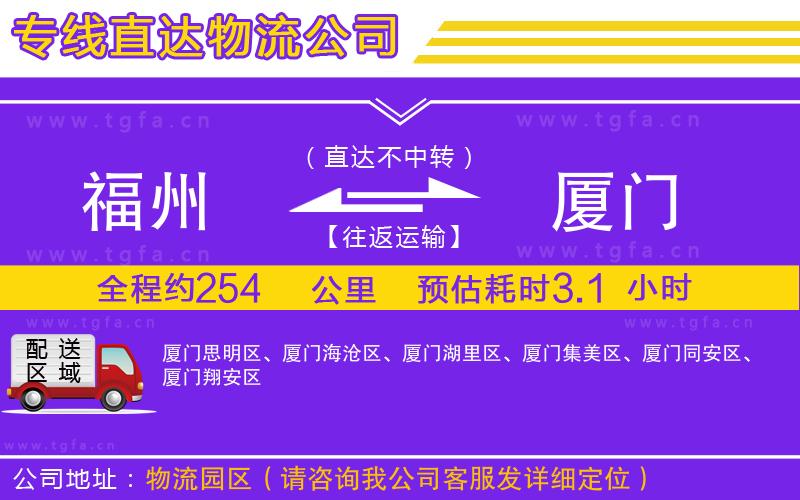福州到廈門(mén)物流專(zhuān)線(xiàn)