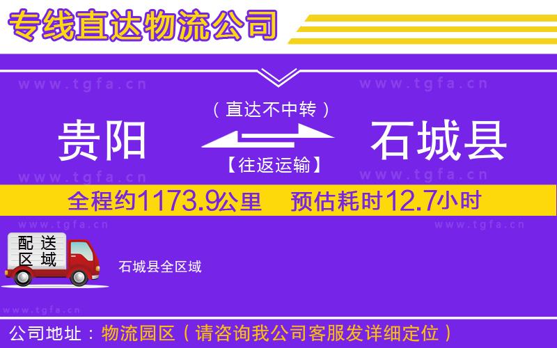 貴陽到石城縣物流公司