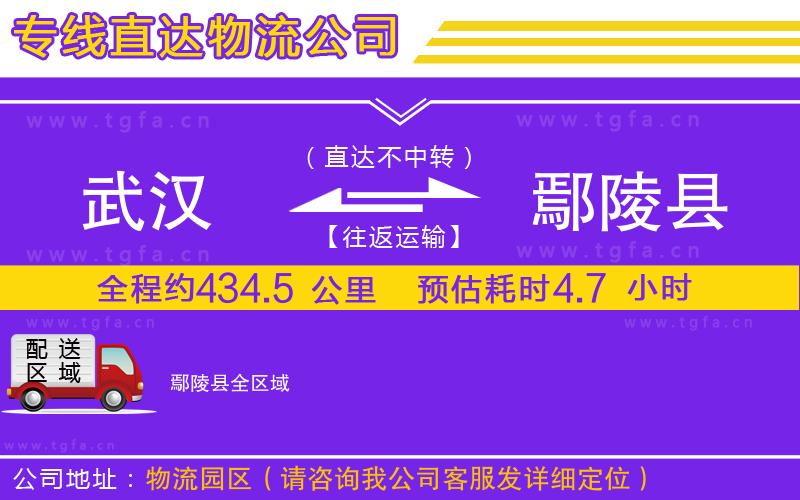 武漢到鄢陵縣物流公司