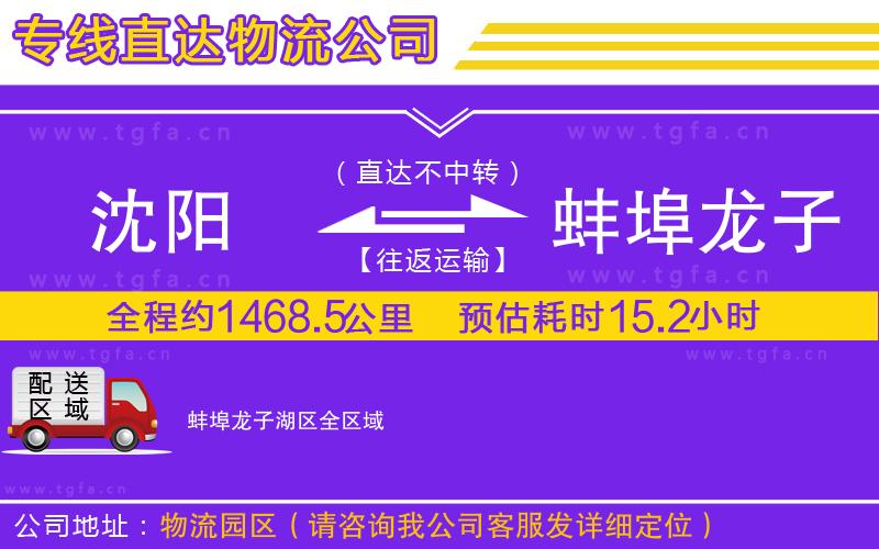 沈陽到蚌埠龍子湖區(qū)物流公司