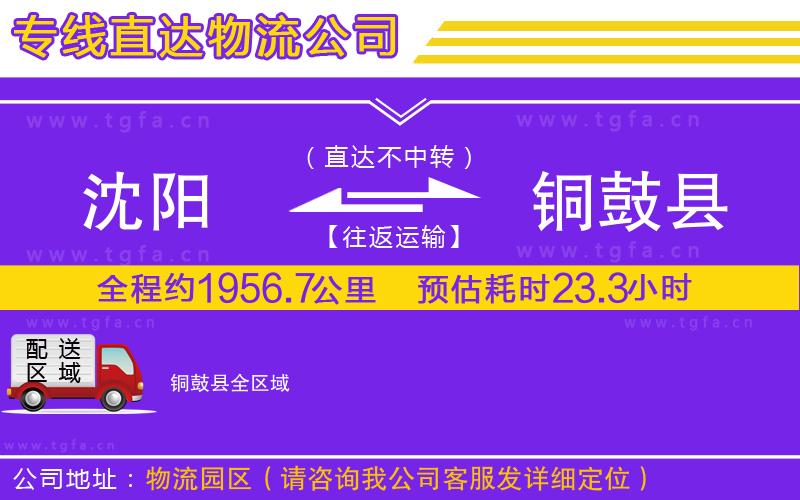 沈陽(yáng)到銅鼓縣物流專線