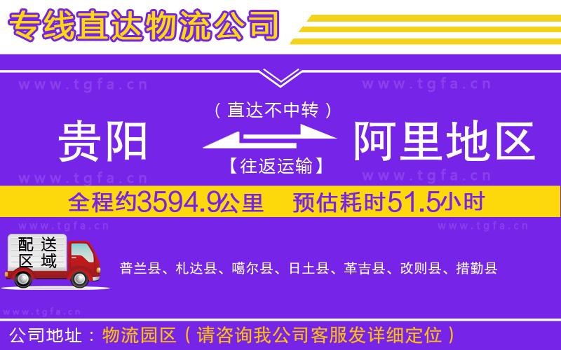 貴陽到阿里地區(qū)物流專線