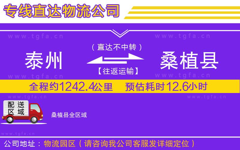 泰州到桑植縣物流專(zhuān)線