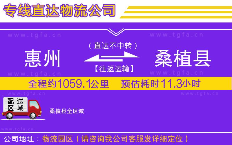 惠州到桑植縣物流公司