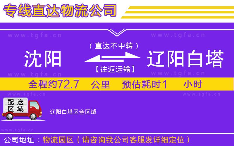 沈陽到遼陽白塔區(qū)物流公司