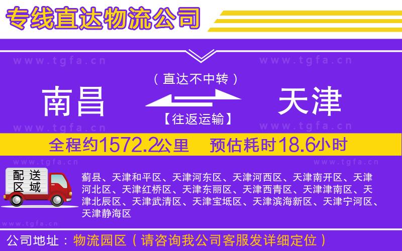 南昌到天津物流專線