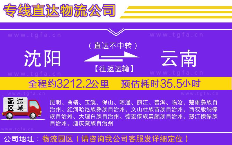 沈陽到云南物流公司