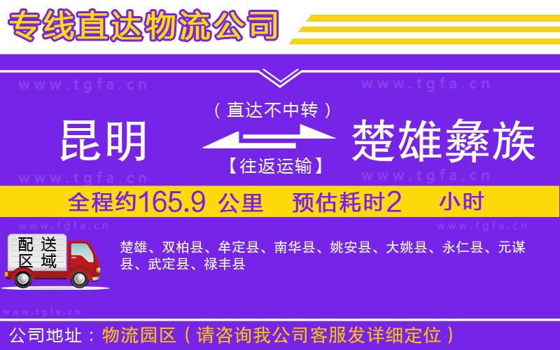 昆明到楚雄彝族自治州物流專(zhuān)線