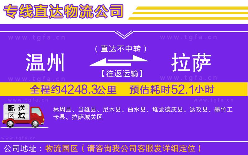 溫州到拉薩物流公司