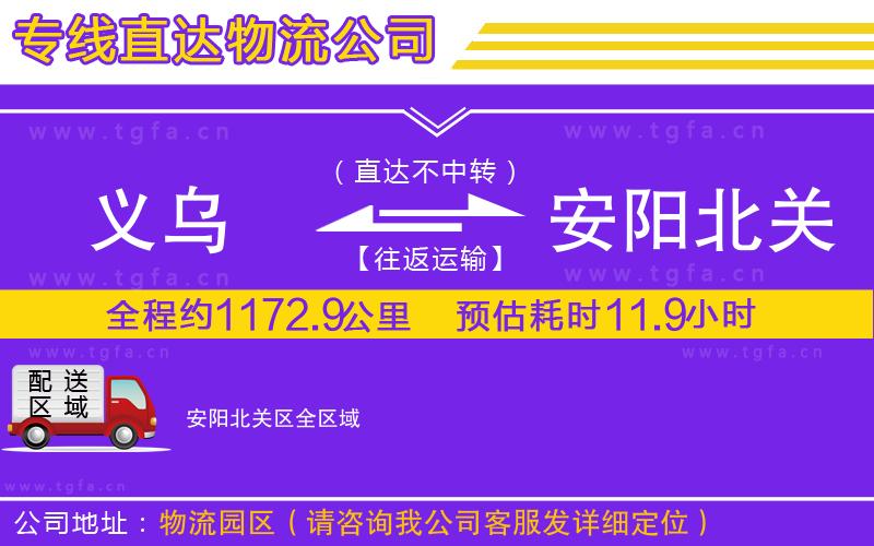 義烏到安陽北關(guān)區(qū)物流公司