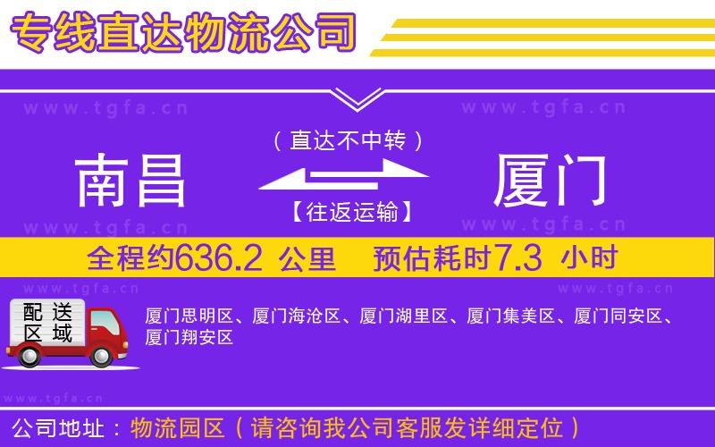 南昌到廈門(mén)物流公司