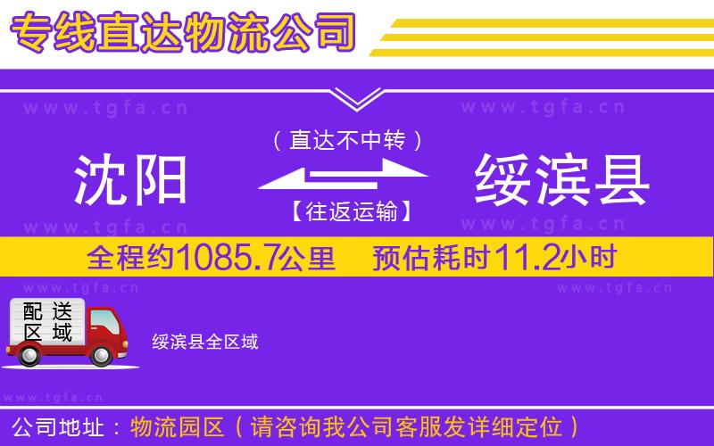 沈陽到綏濱縣物流專線