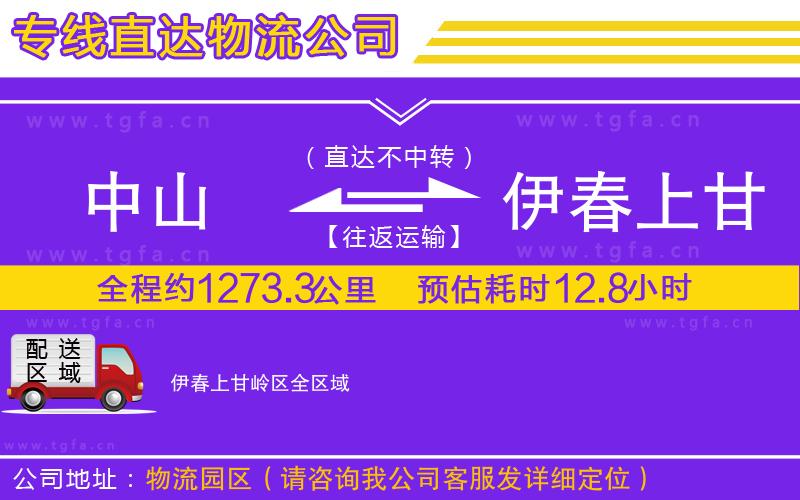 中山到伊春上甘嶺區(qū)物流公司