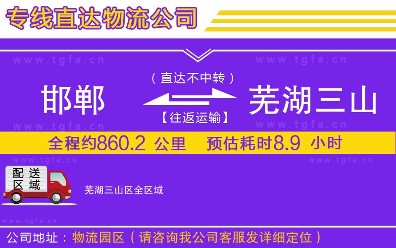 邯鄲到蕪湖三山區(qū)物流專線