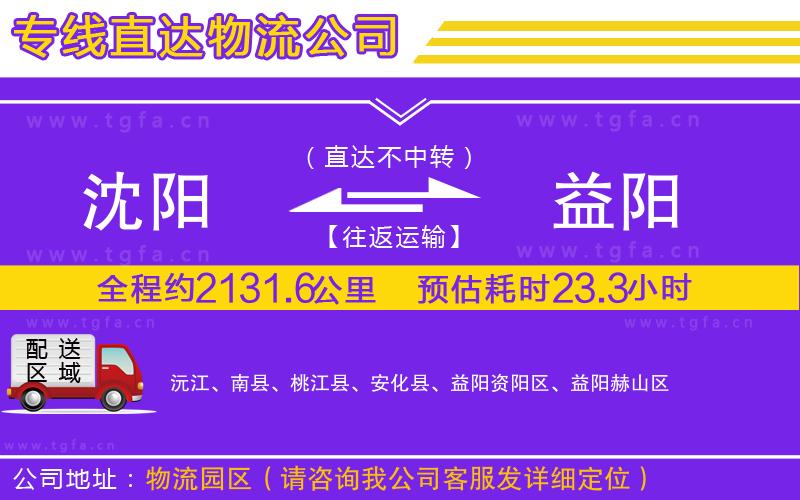 沈陽到益陽物流專線