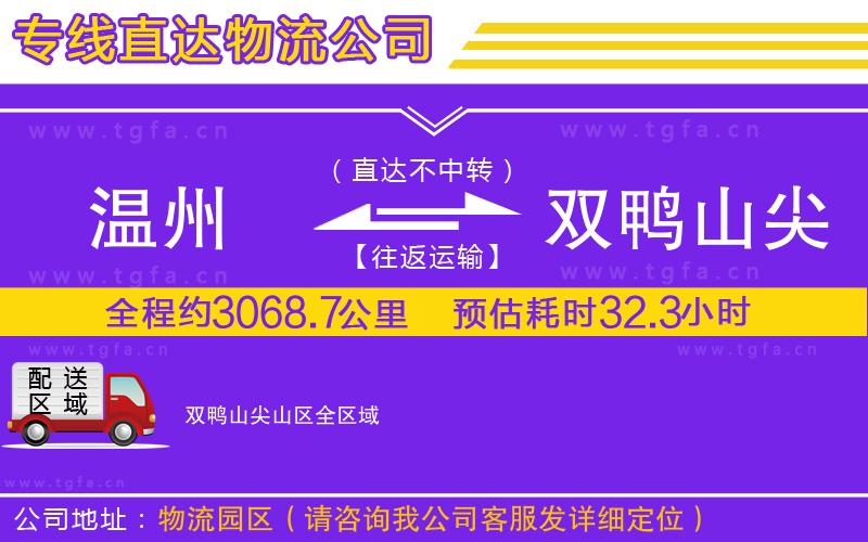 溫州到雙鴨山尖山區(qū)物流公司