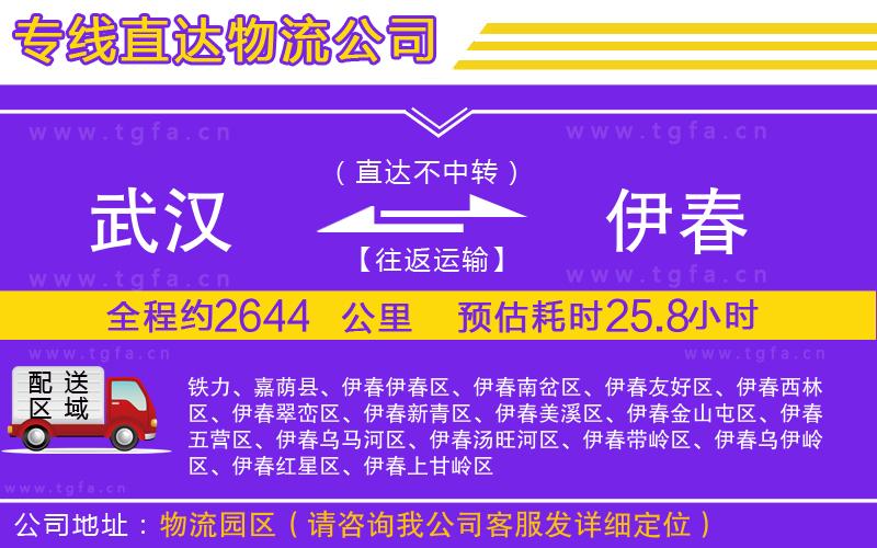 武漢到伊春物流公司