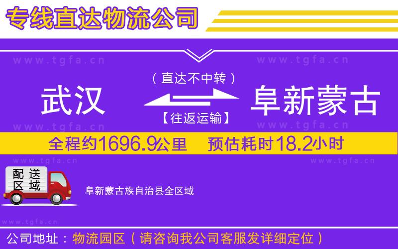 武漢到阜新蒙古族自治縣物流公司