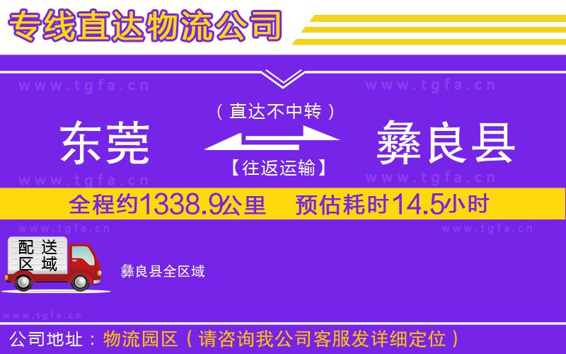 東莞到彝良縣物流公司