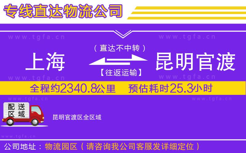 上海到昆明官渡區(qū)物流專線